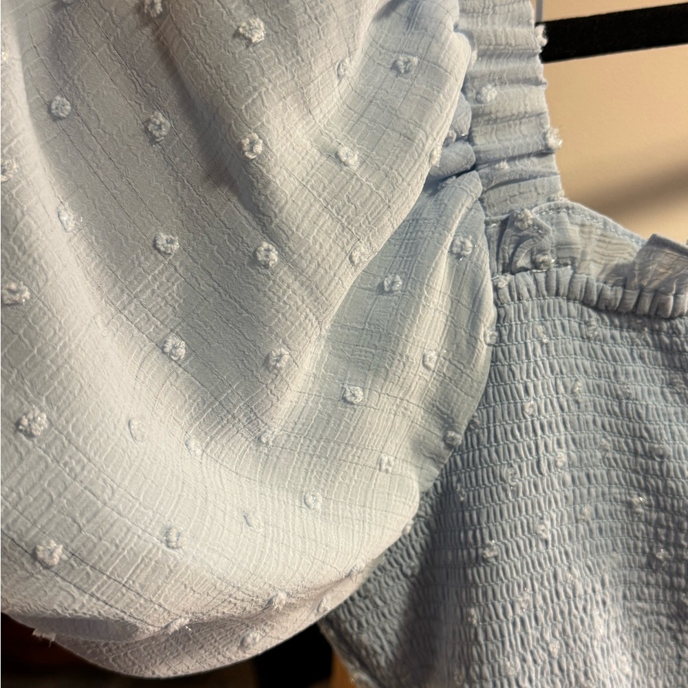 FreeTheRoses Blue, Smocked, light blue Maxi Dress NEW WITH TAGS - Picture 4 of 5